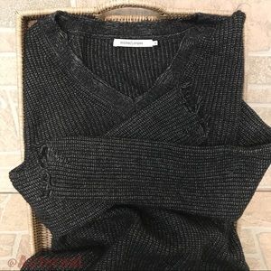 Stitches & Stripes Black Knit Distressed Sweater